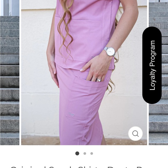 C. Saucy, 2XL, 24.5 length, dusty rose, scrub skirt - Picture 3 of 5